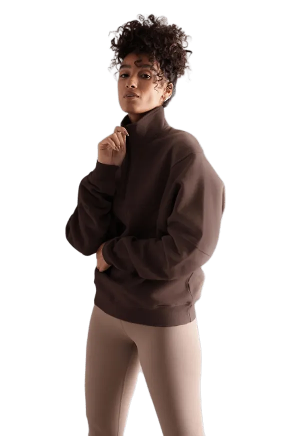 Cacao Logo Sweat Half Zip