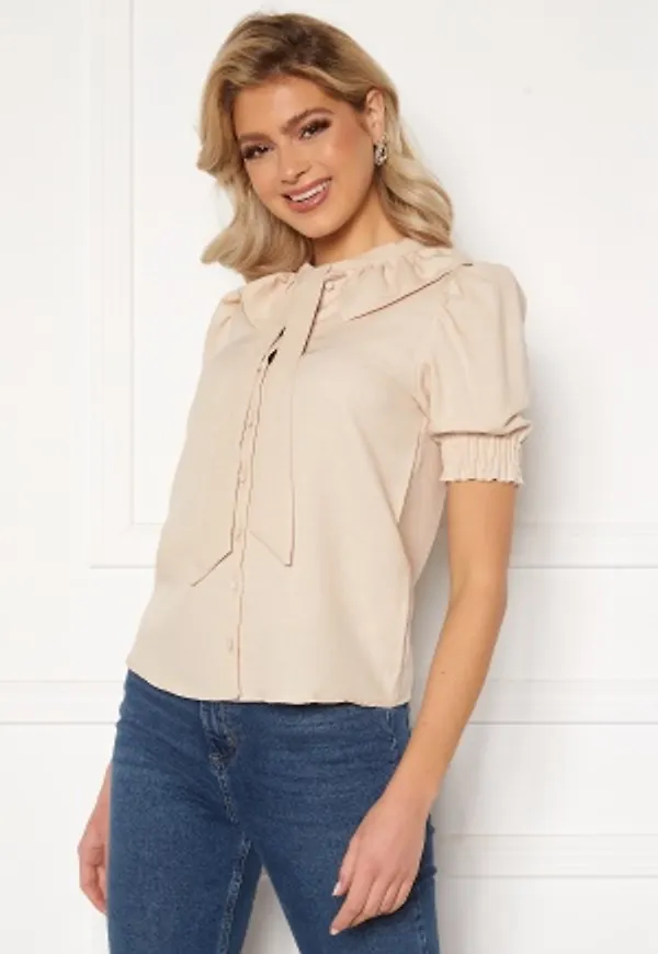 Trendyol Tie Puff Sleeve Shirt Ecru 38
