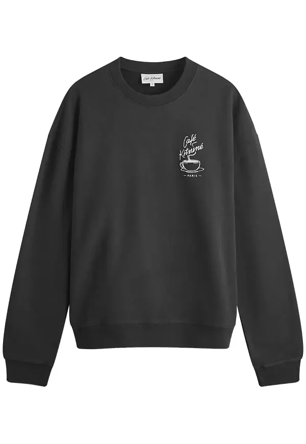CAFÉ KITSUNÉ Coffee Cup sweatshirt - Svart