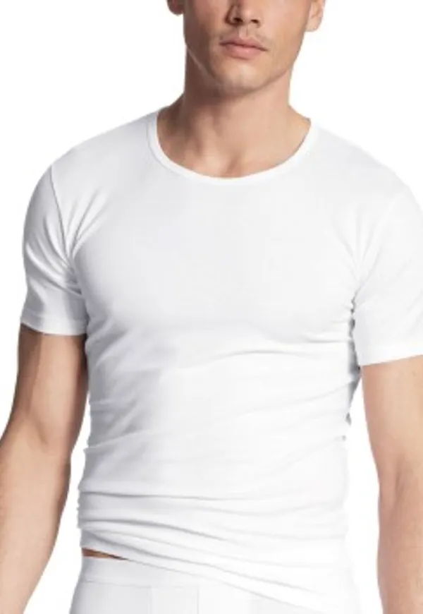 Calida 2P Natural Benefit T-shirt Vit bomull X-Large Herr