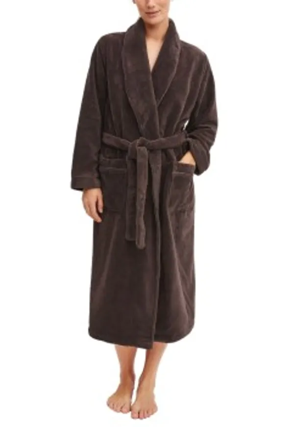 Calida Alpine Bathrobe With Pockets Brun Small Dam