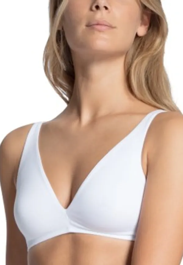 Calida BH Natural Comfort Soft Bra Vit bomull B 85 Dam