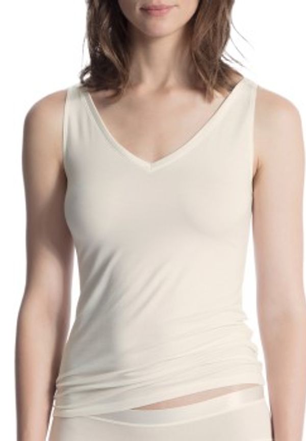Calida Cate Tank Top Benvit bomull XX-Small Dam