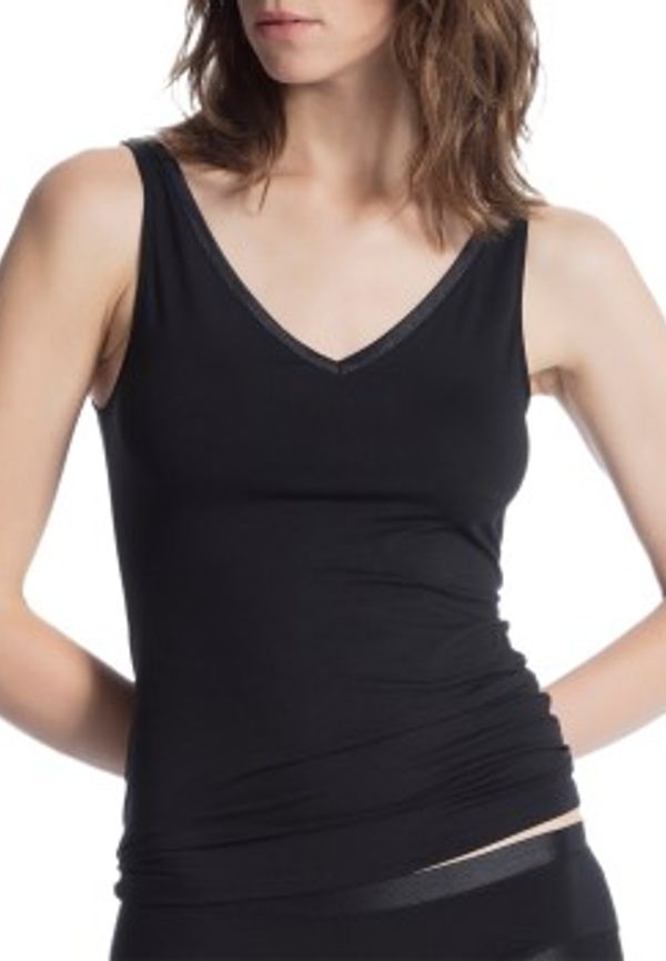 Calida Cate Tank Top Svart bomull XX-Small Dam