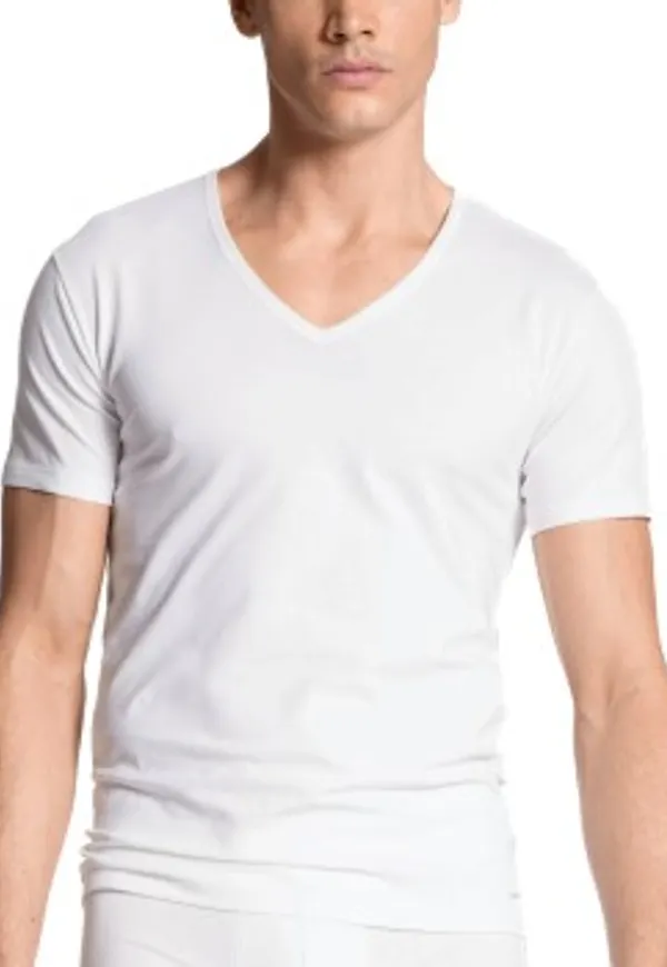 Calida Cotton Code V-Shirt Vit bomull X-Large Herr
