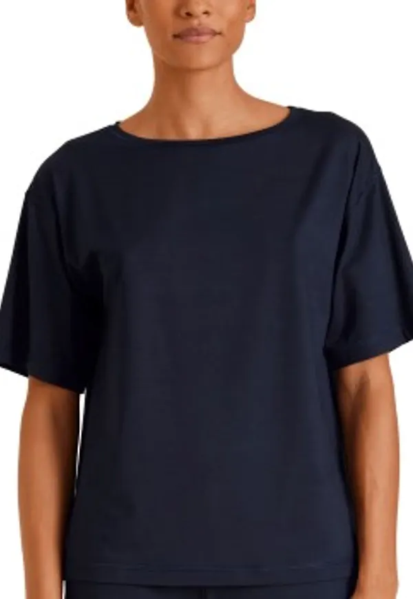 Calida DSW Balancing Short Sleeve Shirt Mörkblå modal XX-Small Dam