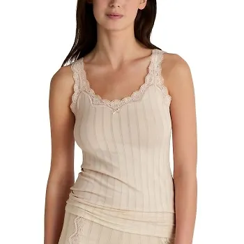 Calida Etude Toujours Tank Top Beige bomull Small Dam