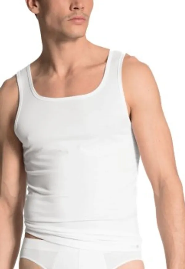 Calida Evolution Herr Linne 12660 Vit 001 bomull Large Herr