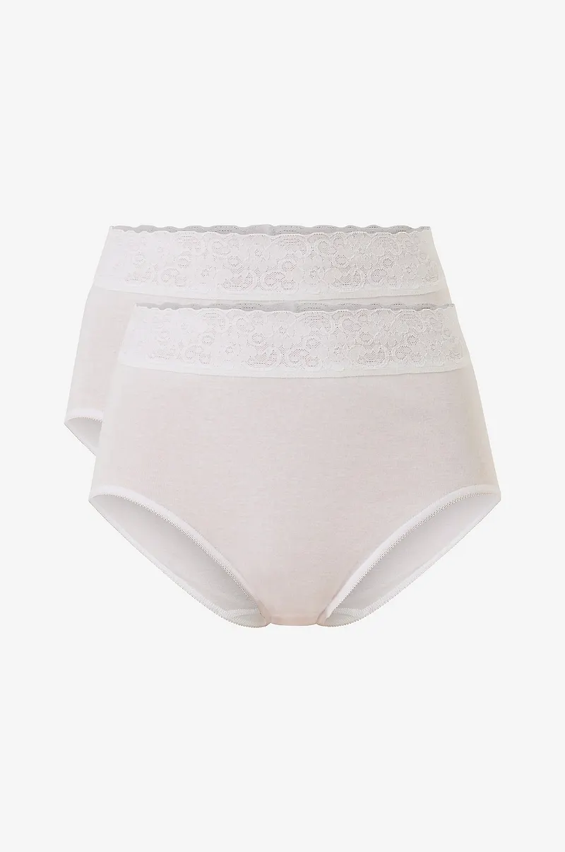 Calida - Maxitrosor Lycra Spitze Panty 2-pack - Vit