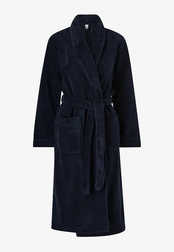 Calida - Morgonrock Cosy Shower Bathrobe - Blå