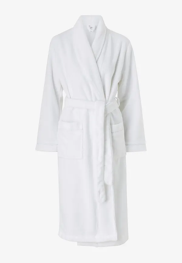 Calida - Morgonrock Cosy Shower Bathrobe - Vit