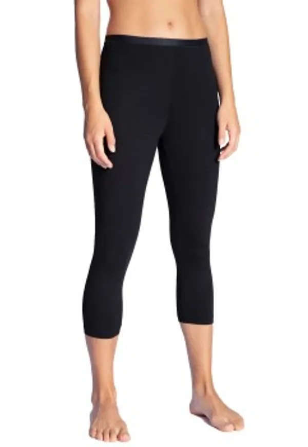 Calida Natural Comfort Capri Leggings Svart bomull Small Dam