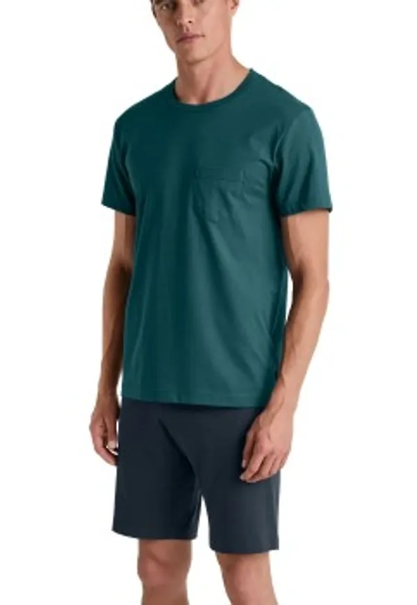 Calida Relax Essentials Short Pyjamas Mörkgrön bomull Medium Herr