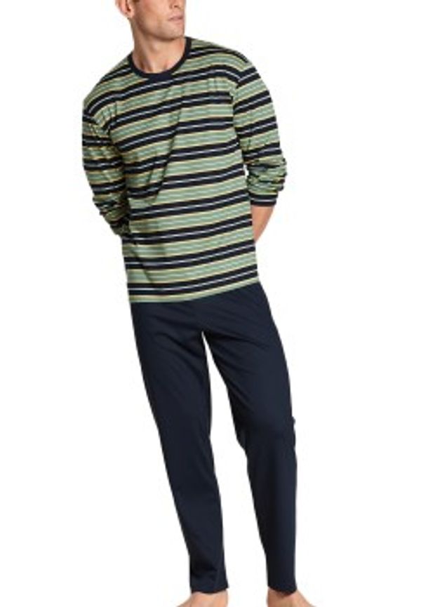 Calida Relax Streamline Pyjama Rounded Neck Grönrandig bomull XX-Large