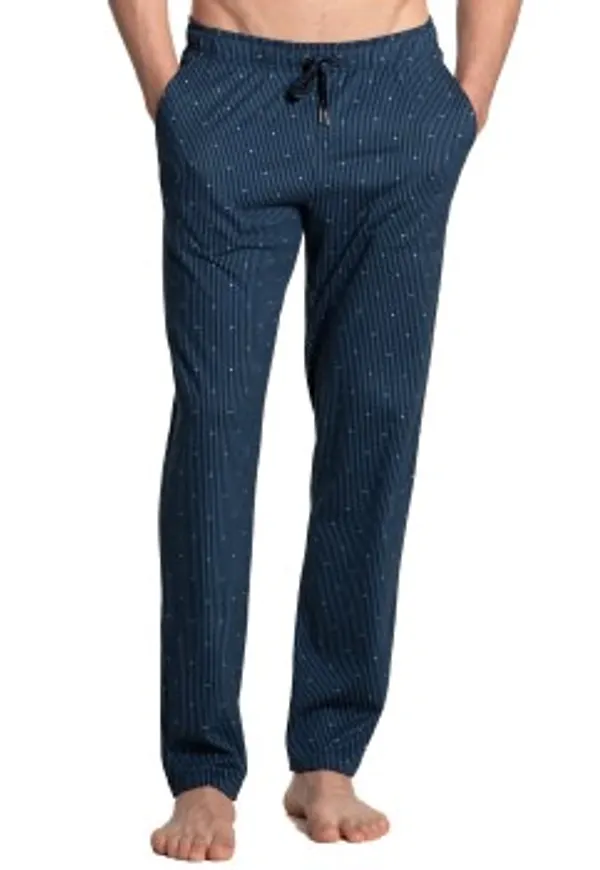 Calida Remix Basic Pants 29081 Blå Mönstrad bomull Small Herr