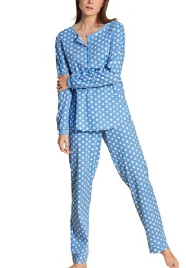 Calida Sweet Dreams Pyjama Button Tab Prickig bomull X-Small Dam