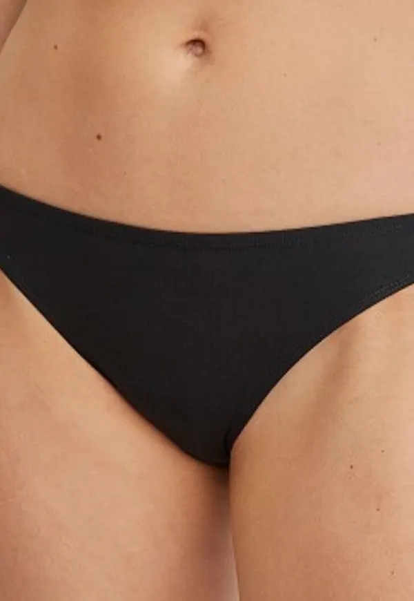 Calida Trosor Essential Cotton Low Cut Brief Svart bomull Large Dam