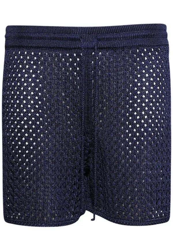 Calle Del Mar glesstickade shorts - Blå