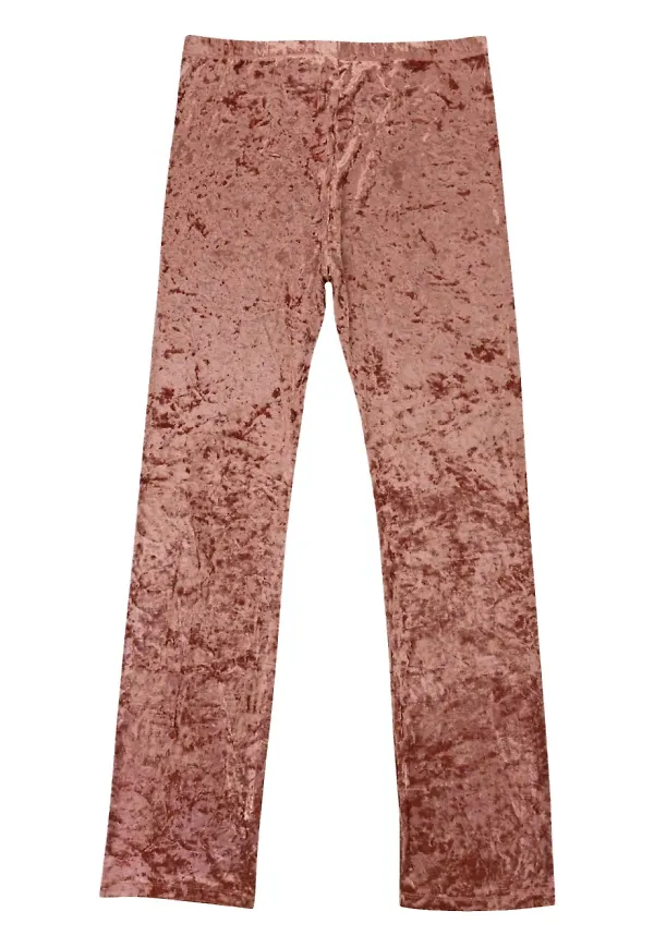 Callipygian cargobyxor i sammet - Rosa