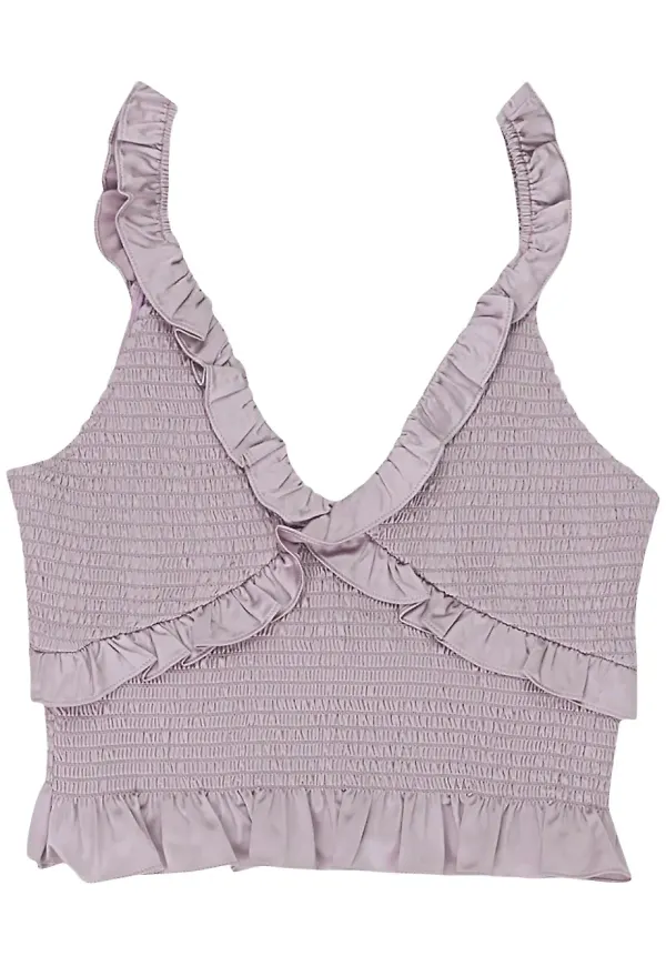 Callipygian smockad topp - Lila