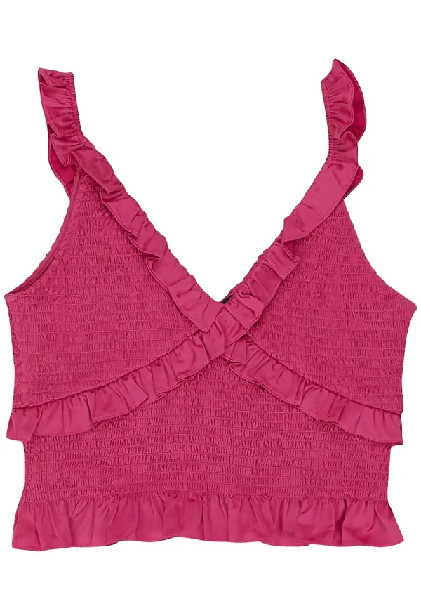Callipygian smockad topp - Rosa