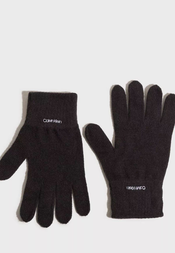 Calvin Klein - Black - Organic Ribs Gloves