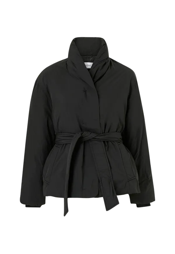 Calvin Klein - Dunjacka Recycled Down Wrap Puffer Jacket - Svart