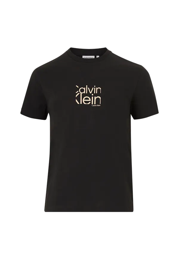 Calvin Klein - T-shirt Matte Front Logo T-shirt - Svart - S