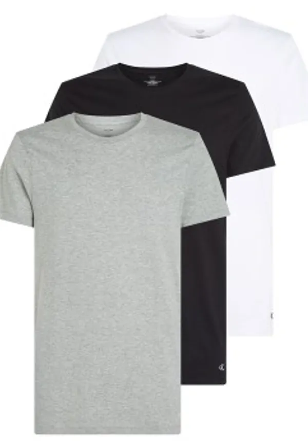 Calvin Klein 3P Crew Neck T-Shirt Flerfärgad bomull Large Herr