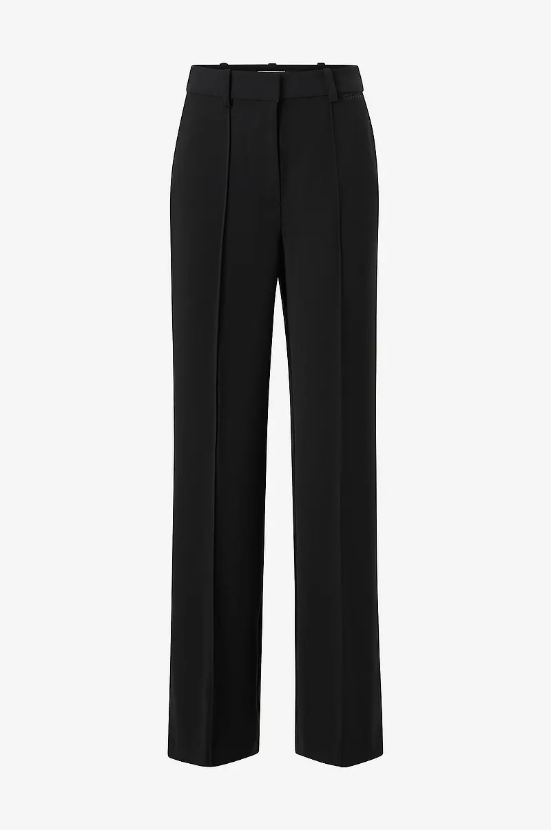 Calvin Klein - Byxor Sustainable Twill Wide Pant - Svart