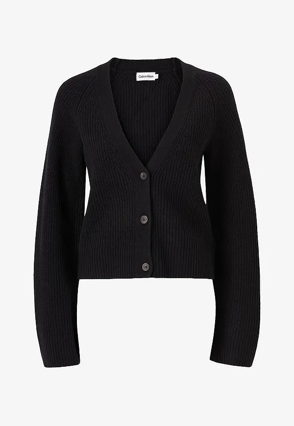 Calvin Klein - Cardigan Recycled Wool Cardigan - Svart