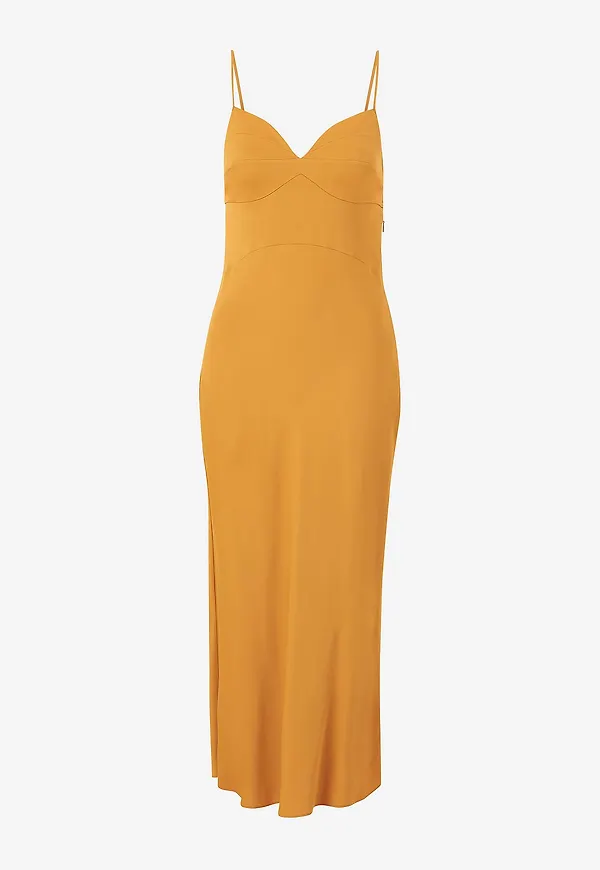 Calvin Klein - Maxiklänning Satin Viscose - Guld