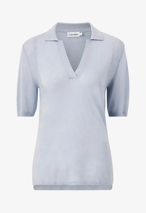 Calvin Klein - Topp Polo Sweater SS - Blå