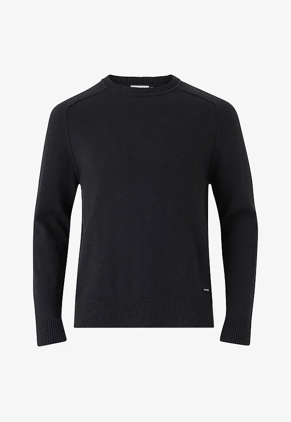 Calvin Klein - Tröja Slub Texture Sweater - Svart