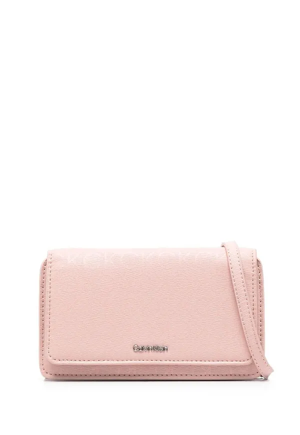 Calvin Klein axelremsväska i konstläder - Rosa
