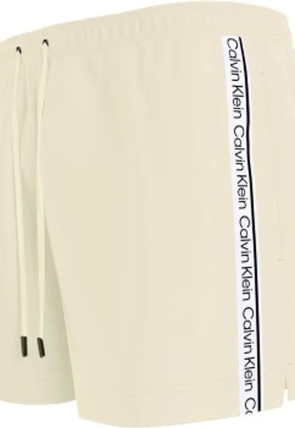 Calvin Klein Badbyxor Medium Drawstring Swim Shorts Vit polyester XX-Large Herr