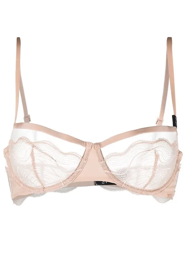 Calvin Klein balconette-BH i skir spets - Brun