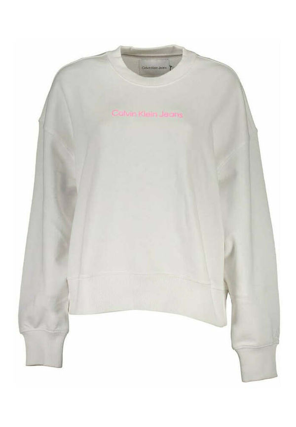 Calvin Klein Calvin Klein Sweatshirt Without Zip Woman White Vit, Dam