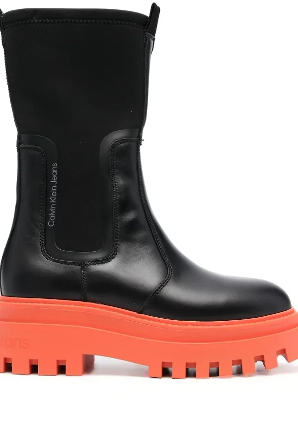 Calvin Klein Chelsea-boots med platåsula - Svart