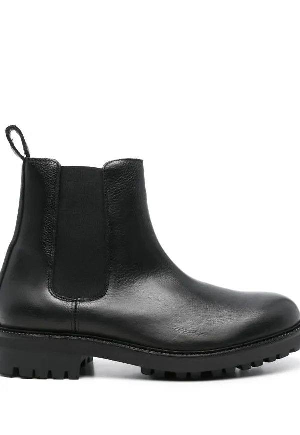 Calvin Klein Chelsea-boots i läder - Svart