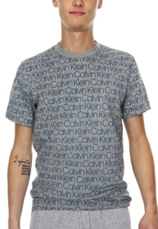 Calvin Klein Compact Flex SS Crew Neck Grå bomull Medium Herr