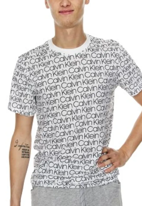 Calvin Klein Compact Flex SS Crew Neck Vit bomull X-Large Herr