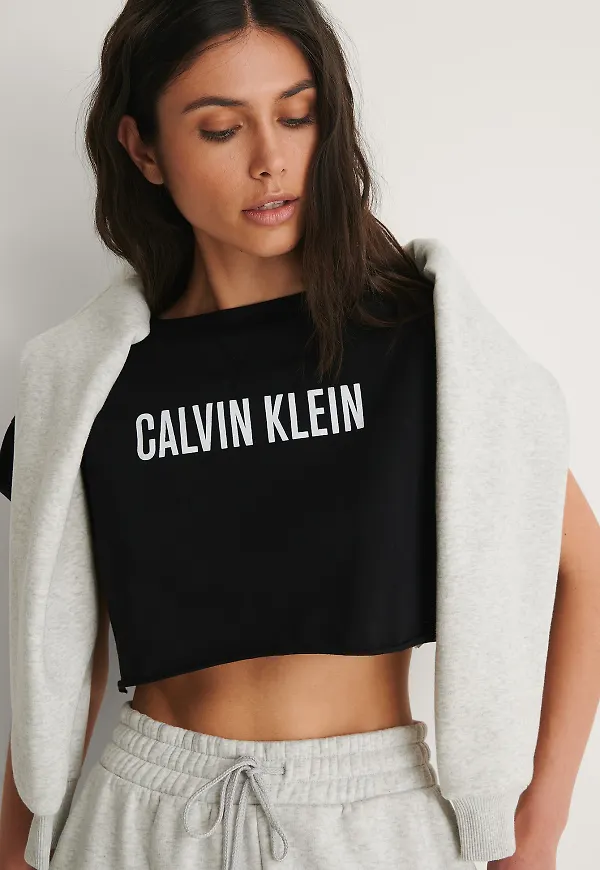 Calvin Klein Croppad Topp - Black