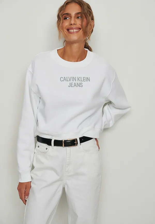 Calvin Klein Easy Institutional Crewneck - White