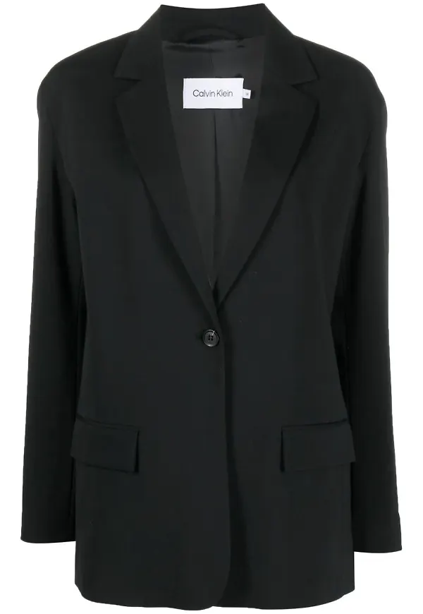 Calvin Klein enkelknäppt finblazer - Svart