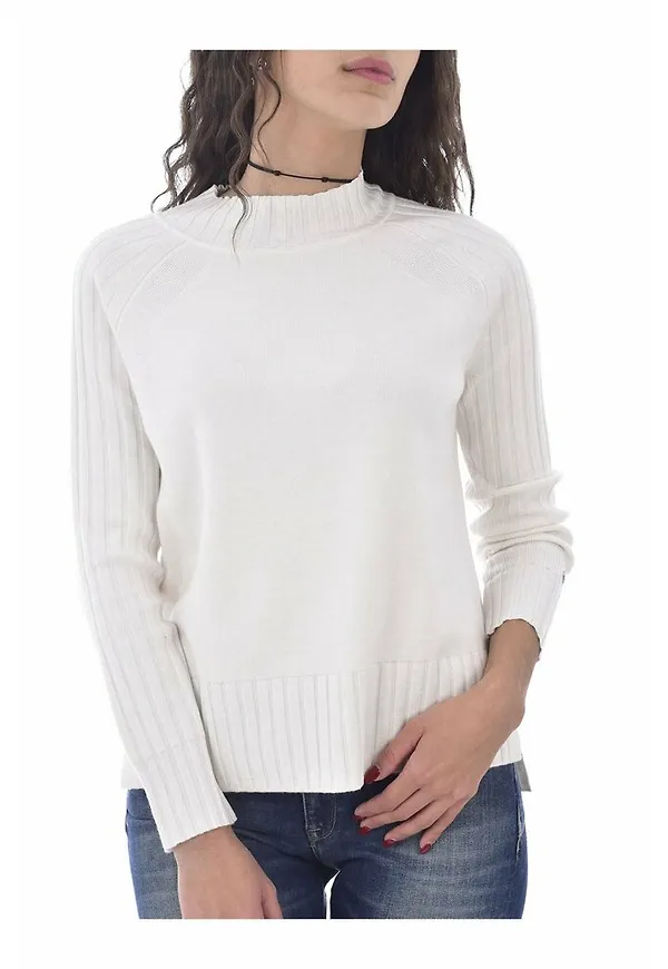 Calvin Klein Fine woolen sweater Vit, Dam