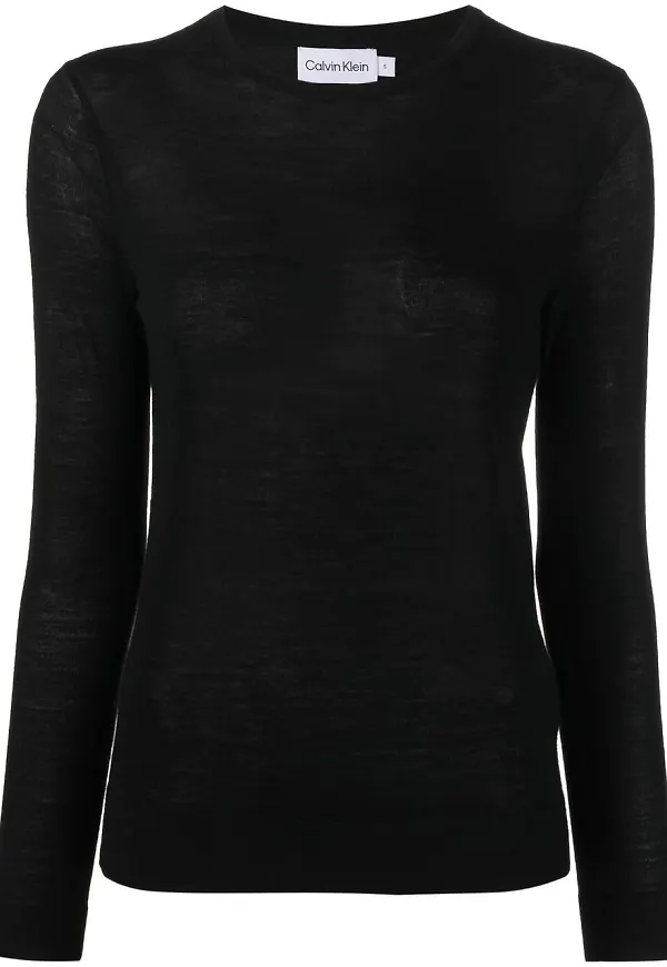 Calvin Klein finstickad tröja - Svart