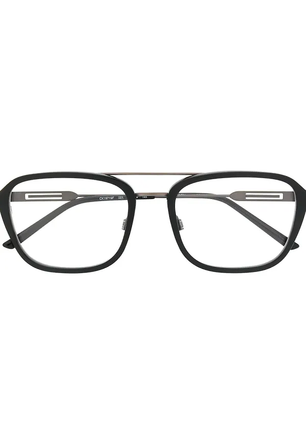 Calvin Klein fyrkantiga glasögon med logotyp - Svart