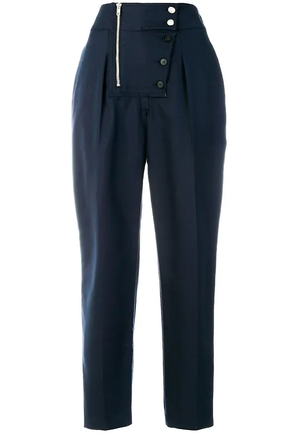 Calvin Klein high waisted trousers - Blå
