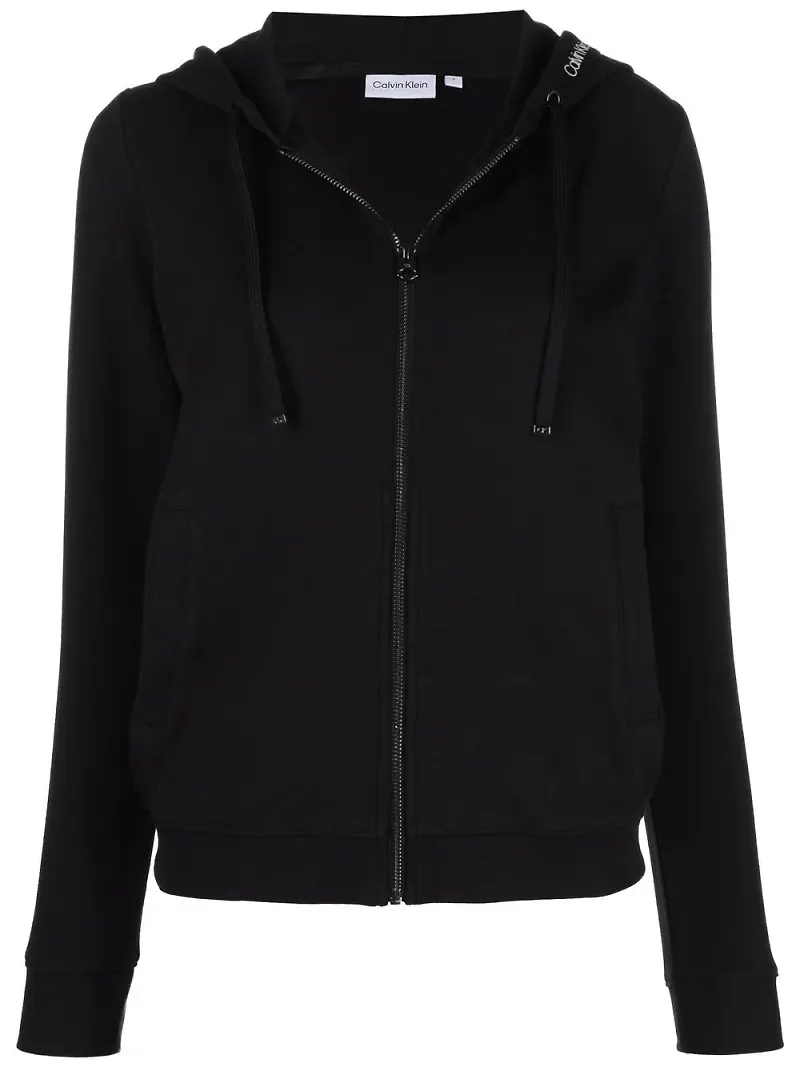 Calvin Klein hoodie i fleece - Svart